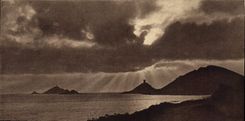 CPA Ajaccio Coucher De Soleil Aux Sangulnaires