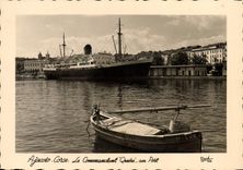 CPSM Ajaccio Corse Le Commandant Quere Au Port