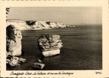 CPSM Bonifacio Corse Les Falaises Et Vue