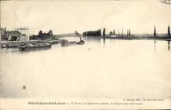 CPA Saint Jean De Losne Vue Sur La Saone En Amont De