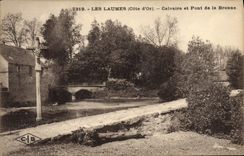 CPA Les Laumes Calvaire Et Pont De La bren