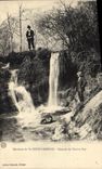 CPA St Seine I'Abbaye Cascade De Combe Rat