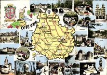 CPSM Cote D'Or Dijon Vougeot Saulieu Epoisses Montbard Laignes Flavigny Recey Alesia