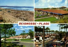 CPSM Seignosse Place La plage des Estagnots Le Centre Commercial Hameau de la Paloumere Le Hameau du