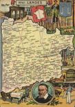 CPSM Landes Forme en 1790 de parties de la Gascogne 