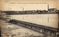 CPA Roanne Usine Electrique et Nouveau Barrage sur la Loire 