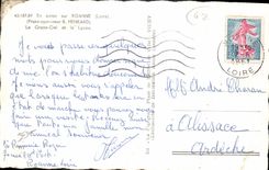 CPA En Avion sur Roanne Le Gratte Ciel et le Lycee 
