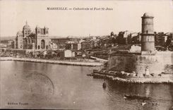 CPA Marseille Cathedrale et Fort St Jean 