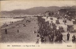 CPA Marseille La Plage du Prado 