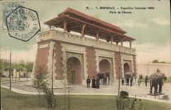 CPA Marseille Exposition Coloniale Porte de l'Annam 