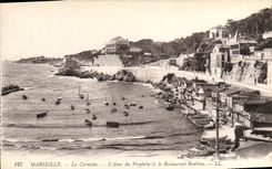 CPA Marseille La Corniche L'Anse du Prohete et le Restaurant Roubion 