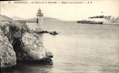 CPA Marseille Le Phare de la Desirade Depart d'un Courrier 