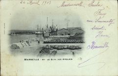 CPA Marseille Le Quai des Anglais 