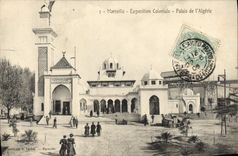 CPA Marseille Exposition Coloniale Palais de l'Algerie 