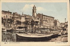 CPA Les Martigues Le Canal et l'Eglise 