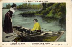 CPA Mireille et Andrelon E l'Amouroso qu'ai Cantado Sus lou Grand Rose 