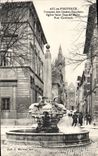 CPA Aix en Provence Fontaine des Quatre Dauphins Eglise Saint Jean de Malte Rue Cardinale 