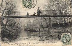 CPA Aix en Provence Les Bords de l'Arc Le Pont de Bois 