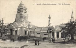 CPA Marseille Exposition Coloniale Palais du Cambodge 
