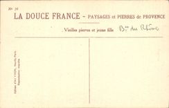 CPA Vieilles pierres et jeune fille B du Rhone 