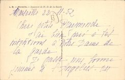 CPA Marseille Souvenir de ND de la Garde