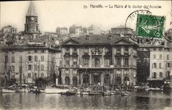 CPA Marseille La Mairie et le clocher des Accoules 