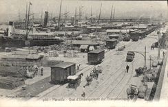 CPA Marseille Quai d'Embarquement des Transatlantiques 