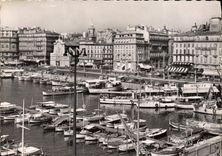 CPSM Marseille Le vieux Port et l'Entree de la Canebiere 