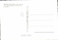 CPSM Marseille B du Rh Vue aerienne panoramique sur le Vieux Port et la Ville