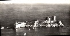 CPSM Marseille B du R L'lle et le Chateau d If Vue aerienne 
