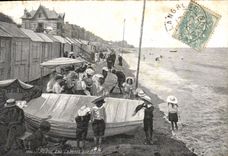 CPA St Aubin les Cabines Le Bain 