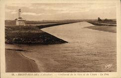 CPA Isigny sur Mer Calvados Confluent de la Vire et de l'Aure Le Feu 