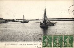 CPA Ouistreham La Sorlie des Jetees 