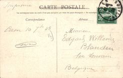 CPA Caen L'Hotel Dieu Le parc allee centrale 