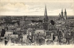 CPA Caen panorama pris de Saint Pierre 