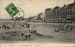 CPA Cabourg La Plage a maree basse 