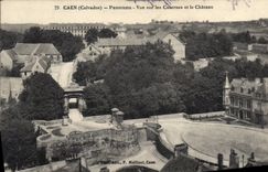 CPA Caen Calvados Panorama Vue sur les Casernes et le Chateau 