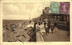 CPA Saint Aubin La Digue et la Plage 