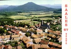 CPSM Saales Vue generale aerienne 1967