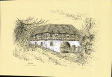 CPSM Ferme Alsacienne a Reitwiller dans le Kochersberg illustration Joel Roche