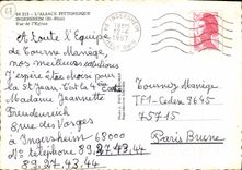 CPSM L'Alsace Pittoresque Ingersheim Ht Rhin Vue de l'Eglise