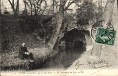 CPA Lyon Le Parc de la Tete d'Or La Naissance du Lac 