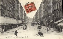 CPA Lyon Rue de la Republique 