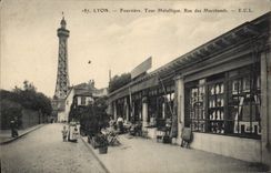 CPA Lyon Fourviere Tour Metallique Rue des Marchands 