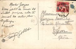 CPA Foire de Lyon Les Stands en beron face a l'entree du Palais