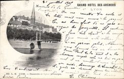 CPA Lyon Passerelle et Eglise St Georges 