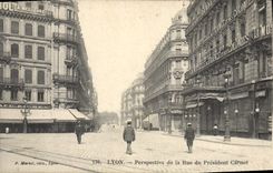 CPA Lyon Perspective de la Rue du President Carnot 