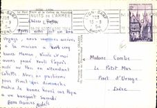 CPSM Lyon Le Pont Tilsitt et la Colline de Fourviere