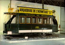 CPSM Tramway à Chevaux 1880 1899 Musee Henri Malartre Ville de Lyon tramway hippomobile