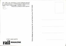 CPSM Un omnibus Lyon Valence assure en automotrice Z 7100 Tain l'hermitage locomotive